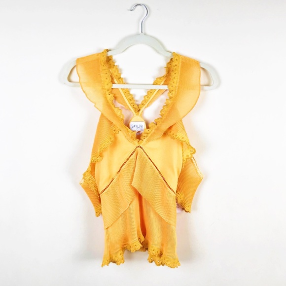 SAYLOR Yellow Ruffled Blouse - Picture 3 of 3